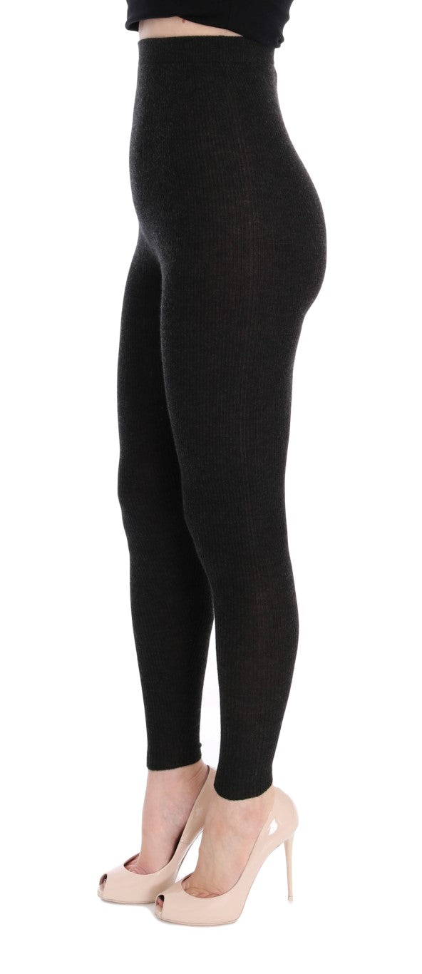Dolce & Gabbana Grey Cashmere-Stretch Tights