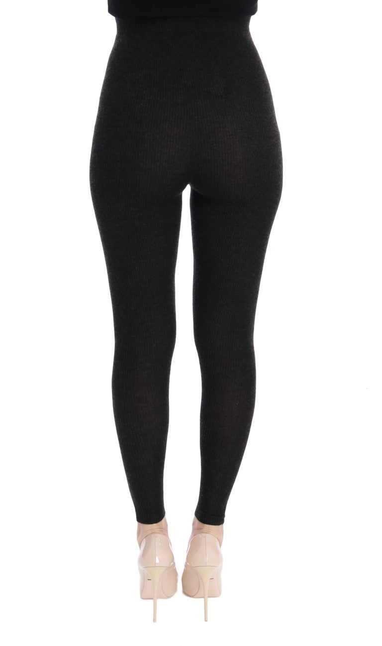 Dolce & Gabbana Grey Cashmere-Stretch Tights