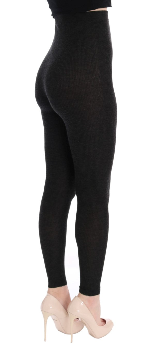 Dolce & Gabbana Grey Cashmere-Stretch Tights