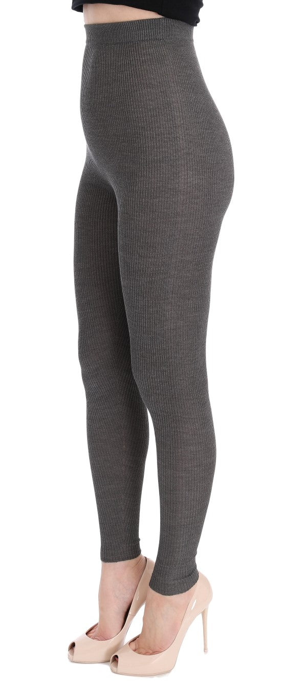 Dolce & Gabbana Graue Kaschmir-Stretch-Strumpfhose