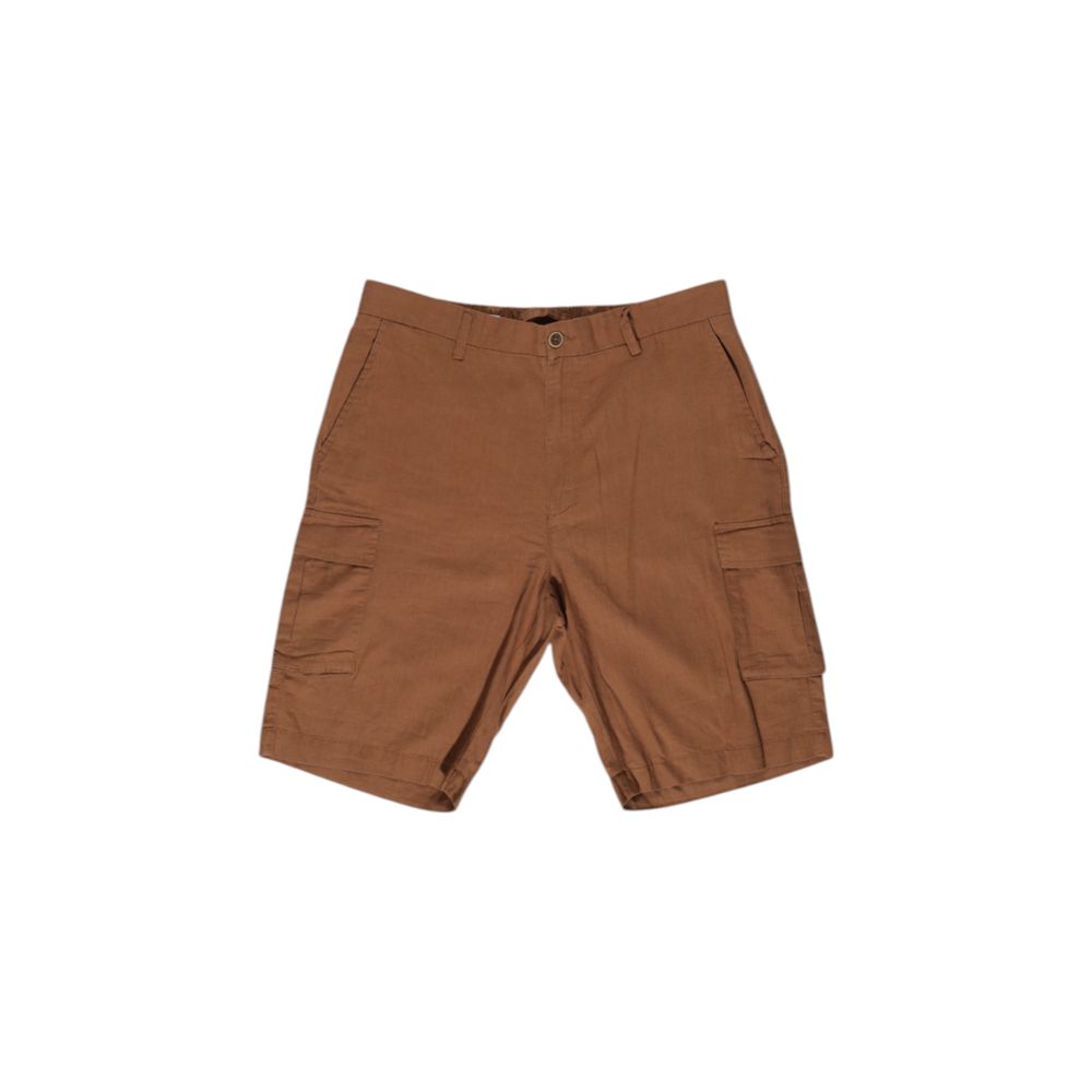 Hamaki-Ho Braune Leinen-Bermudashorts