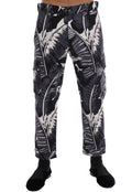 Dolce & Gabbana Graue Bananenblatt-Baumwoll-Hose