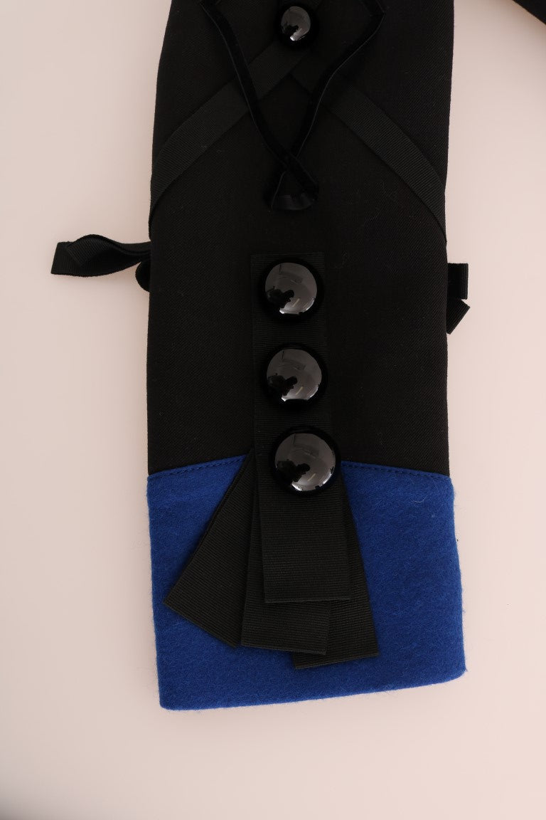 Dolce & Gabbana Black Wool Trench Coat