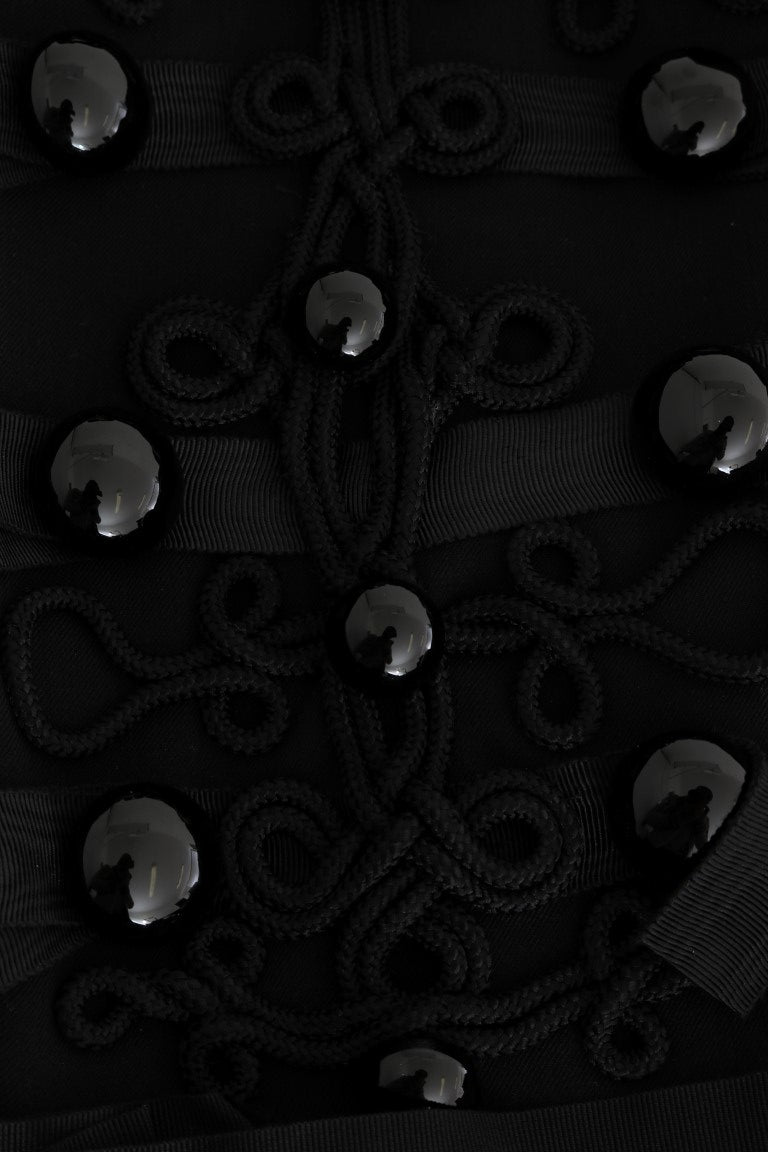 Dolce & Gabbana Black Wool Trench Coat