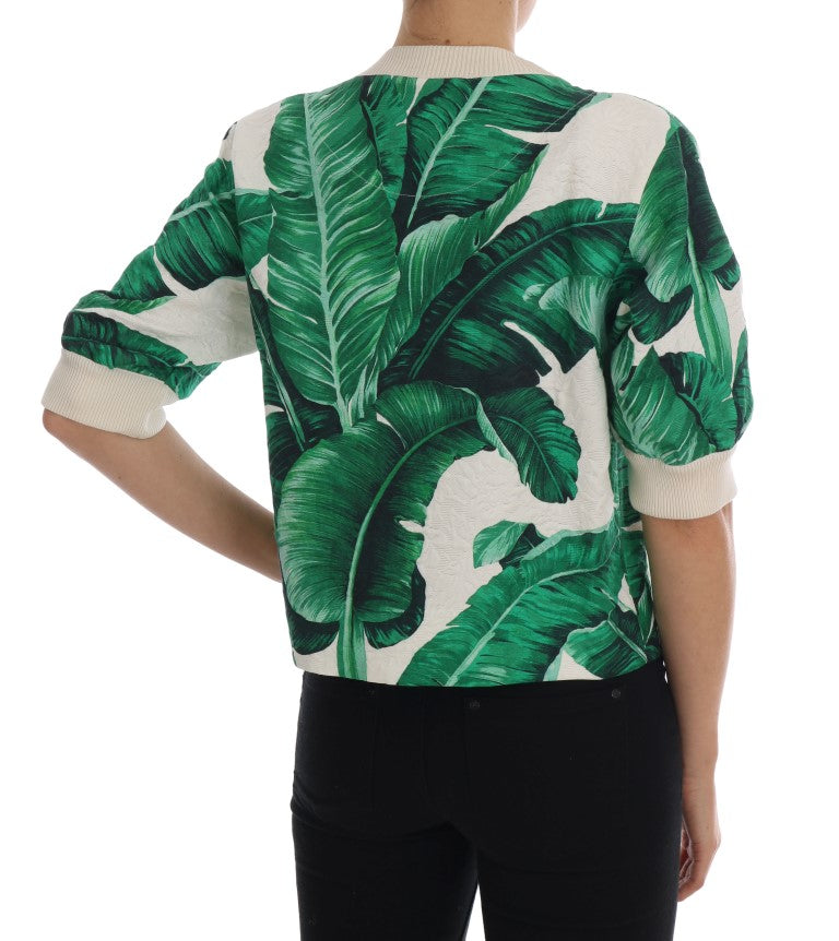 Dolce & Gabbana Pineapple Banana Sequin Round Neck Sweater
