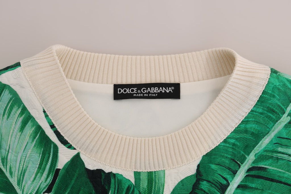 Dolce & Gabbana Pineapple Banana Sequin Round Neck Sweater