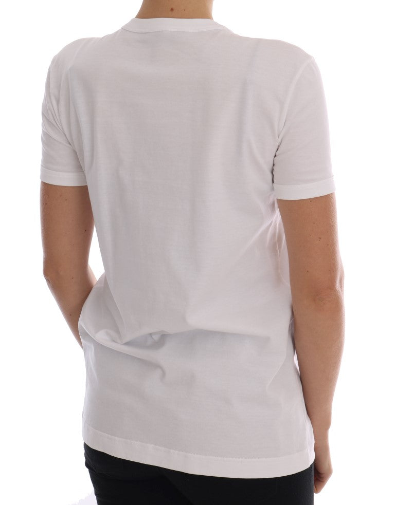 Dolce & Gabbana Weißes T-Shirt Märchen aus Baumwolle