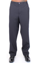 Dolce & Gabbana Schwarze Stretch-Faltenhose aus Wolle