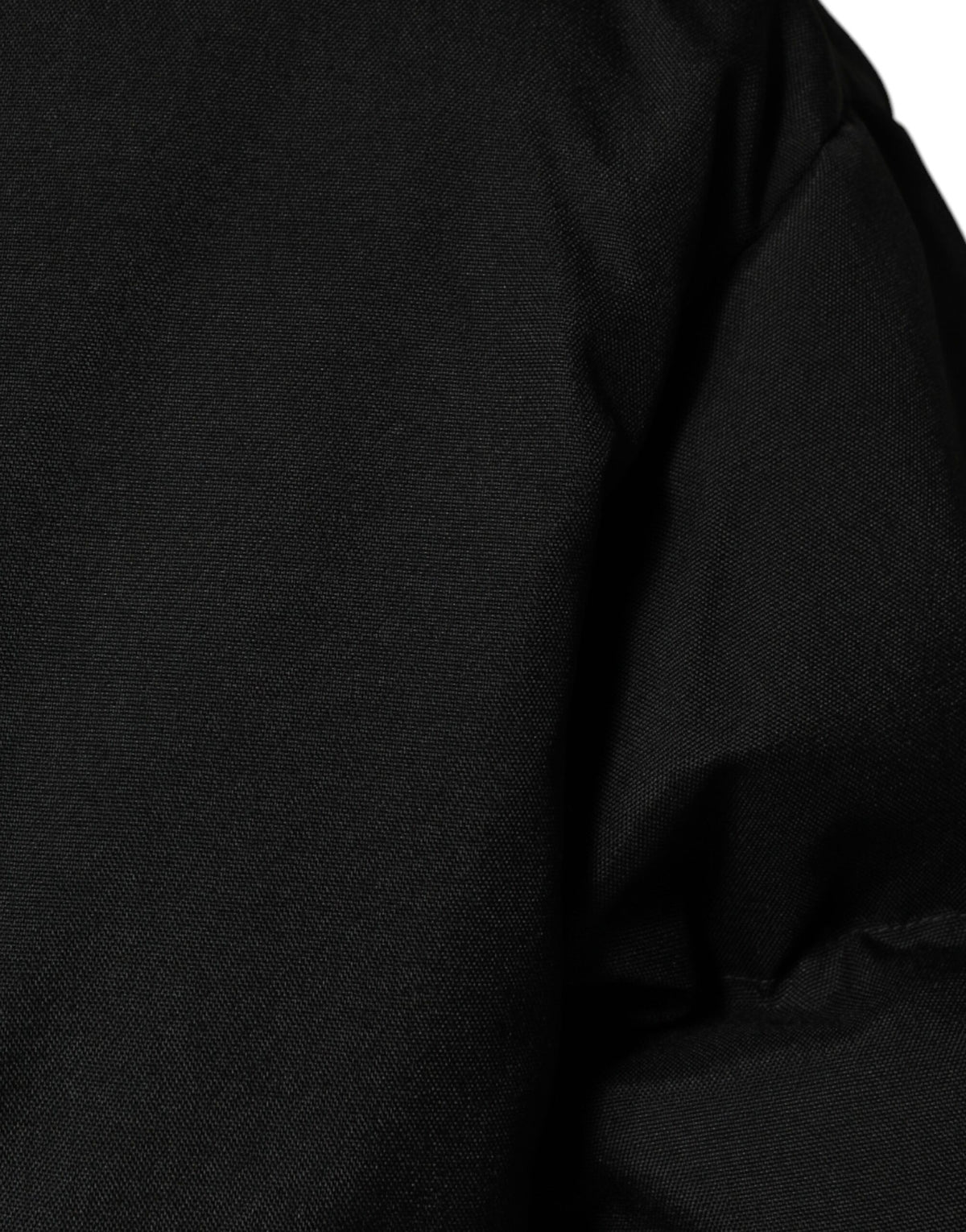 Dolce & Gabbana Schwarze Nylon Puffer Männer Full Zip Jacke