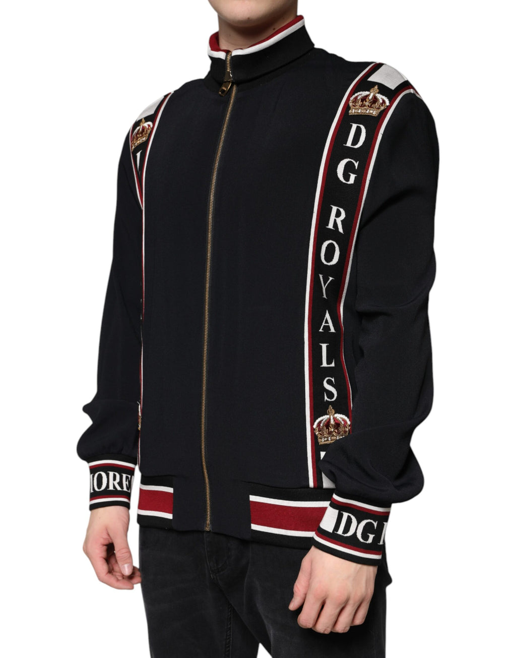 Dolce & Gabbana Black DG King Full-Zip Sweatshirt