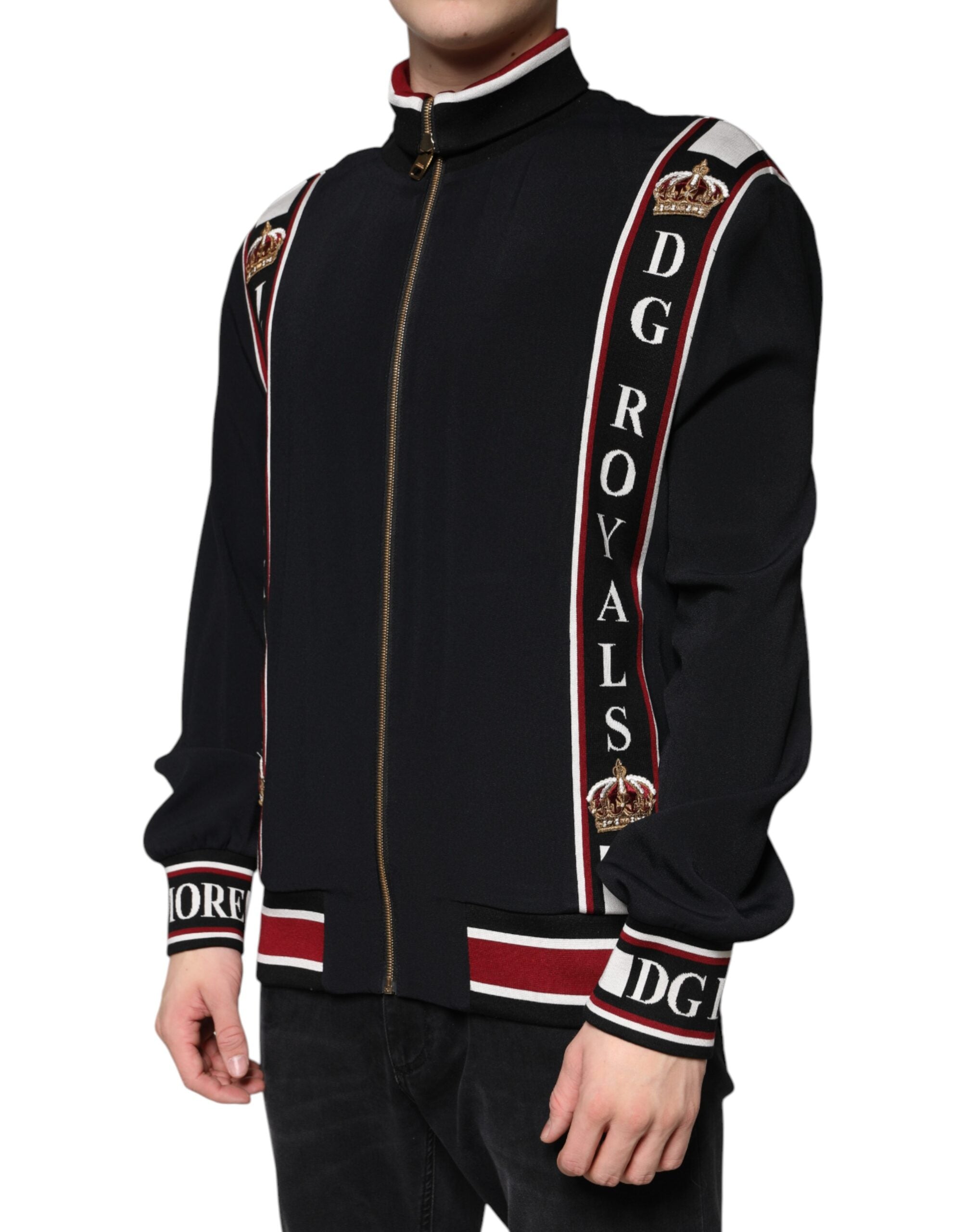 Dolce & Gabbana Black DG King Full-Zip Sweatshirt