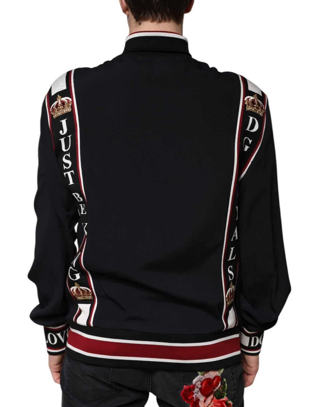 Dolce & Gabbana Black DG King Full-Zip Sweatshirt