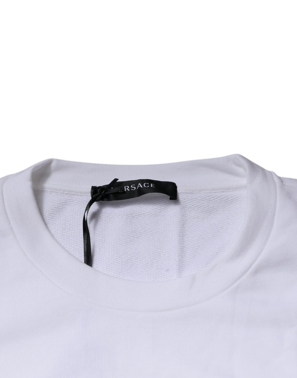Versace White Medusa Embroidered Crew Neck Jumper