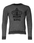 Dolce & Gabbana Grey Crown King Cashmere Sweater