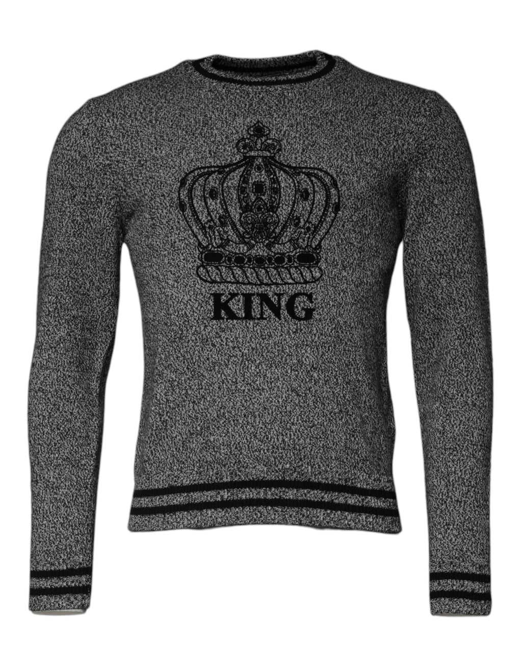 Dolce & Gabbana Grey Crown King Cashmere Sweater