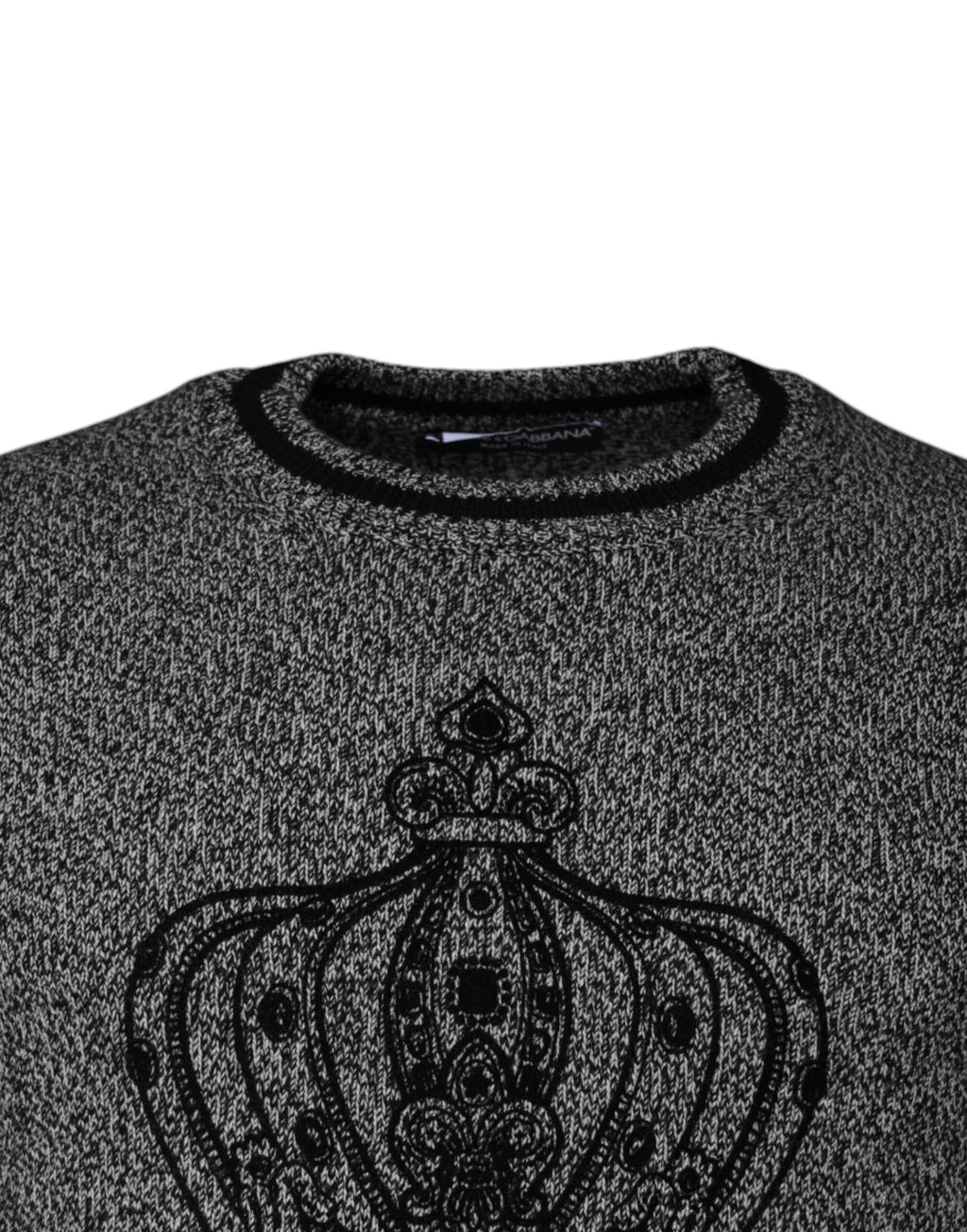 Dolce & Gabbana Grey Crown King Cashmere Sweater