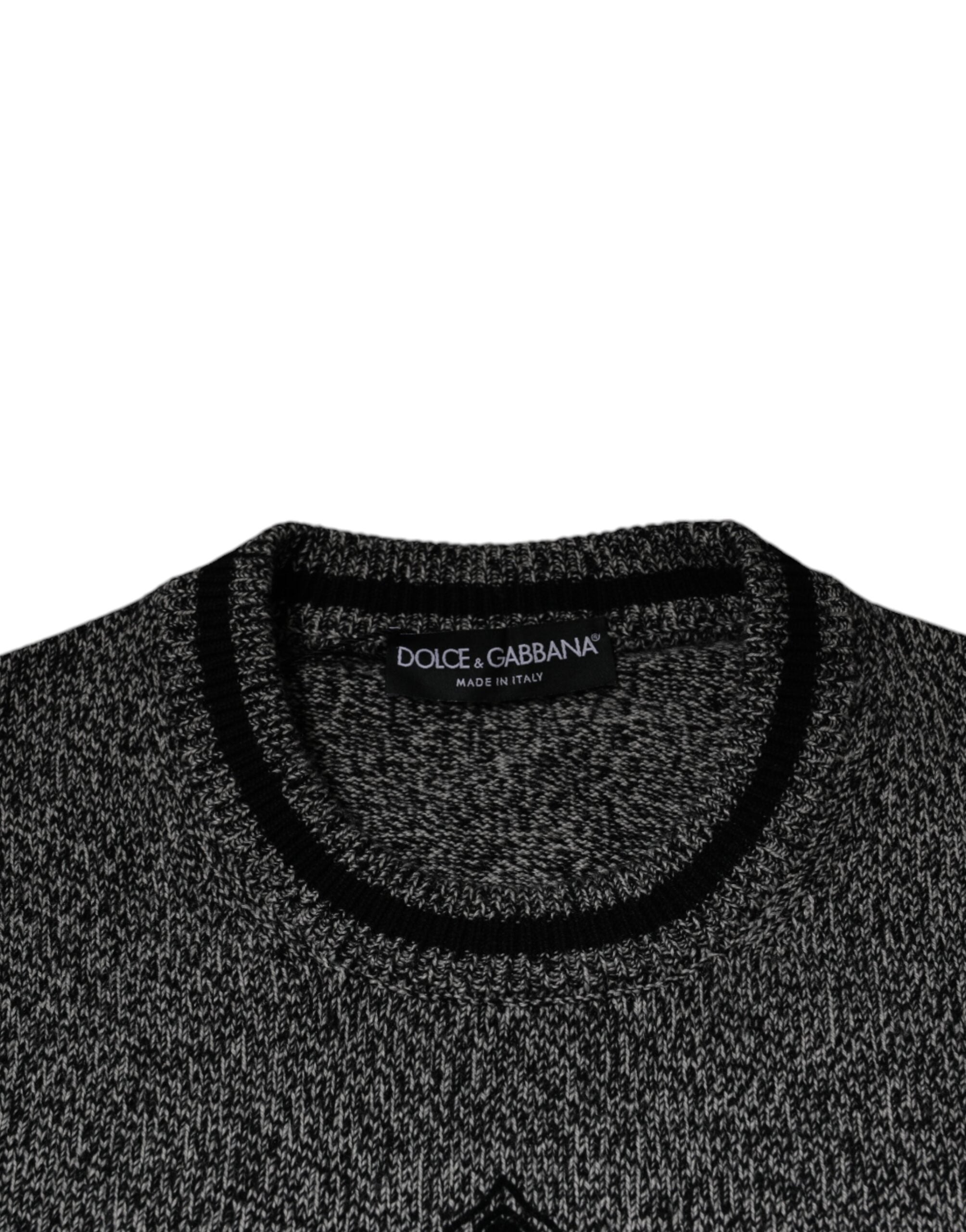 Dolce & Gabbana Grey Crown King Cashmere Sweater
