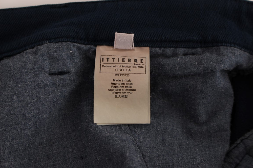 GF Ferre Blaue Stretch-Hose mit gerader Passform Chinos