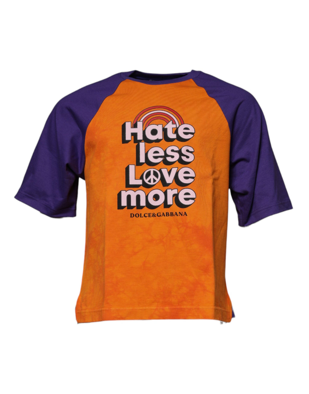 Dolce & Gabbana Orange Purple Graphic Print Short-Sleeve T-Shirt