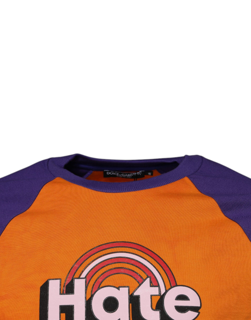 Dolce & Gabbana Orange Purple Graphic Print Short-Sleeve T-Shirt