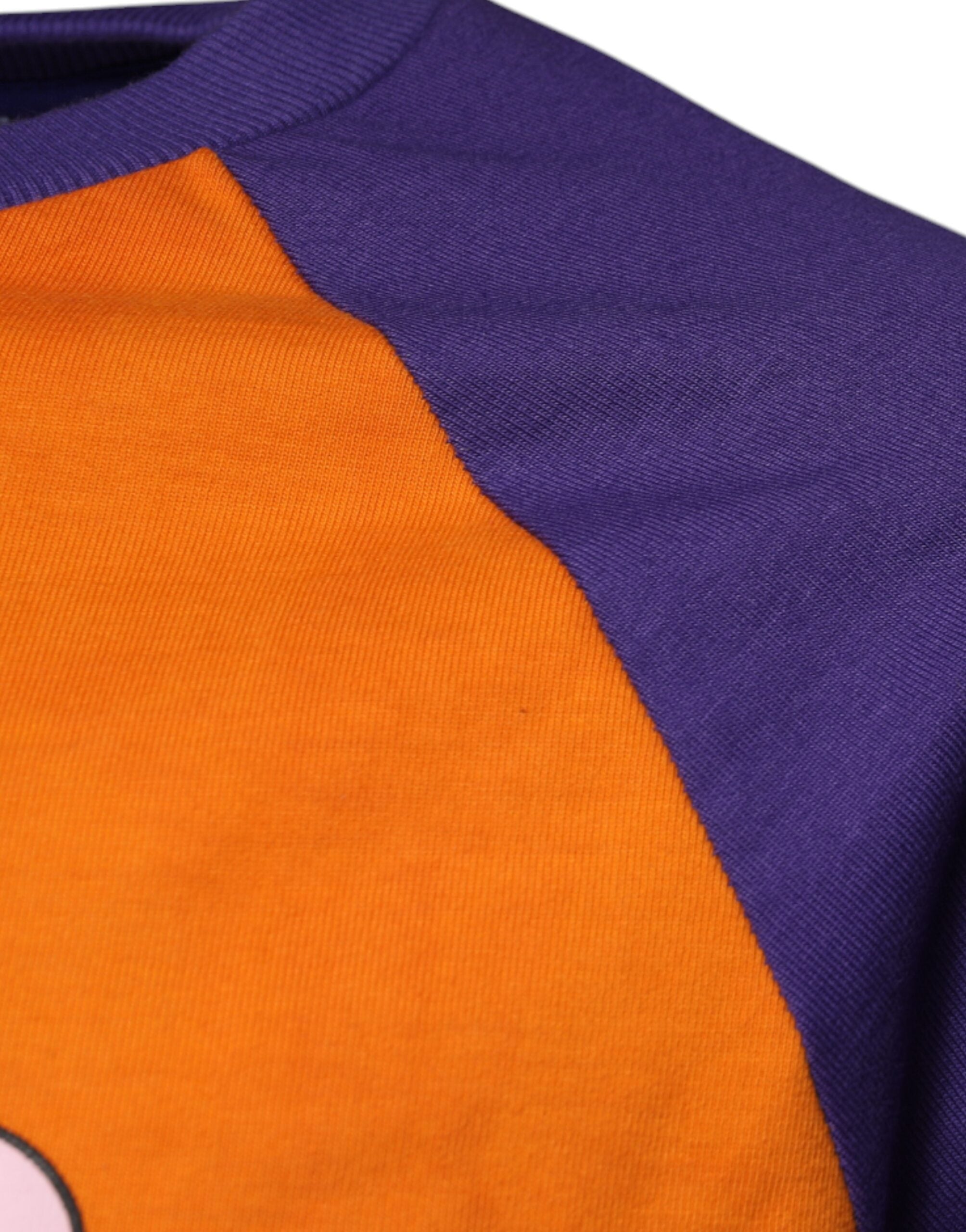 Dolce & Gabbana Orange Purple Graphic Print Short-Sleeve T-Shirt