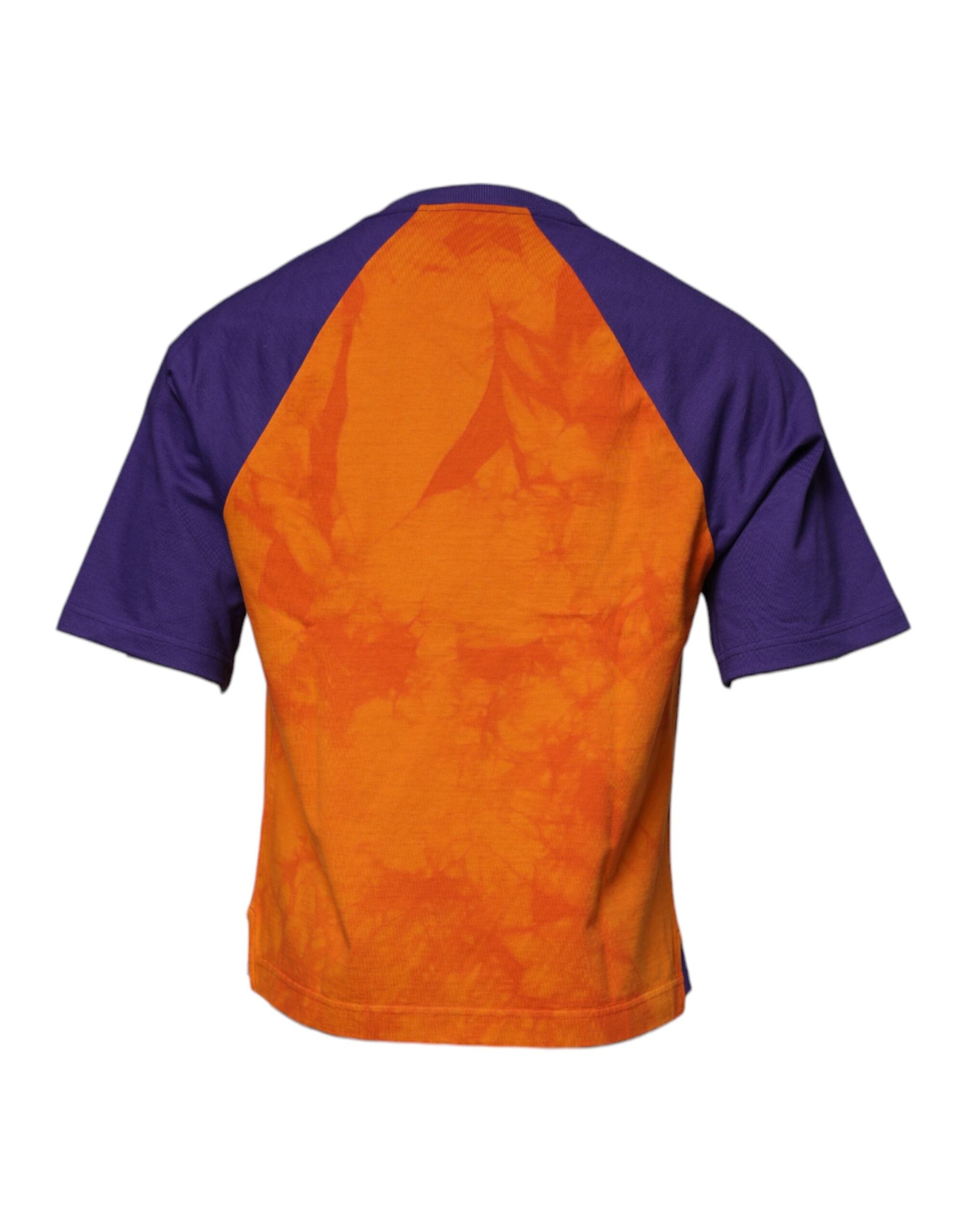 Dolce & Gabbana Orange Purple Graphic Print Short-Sleeve T-Shirt