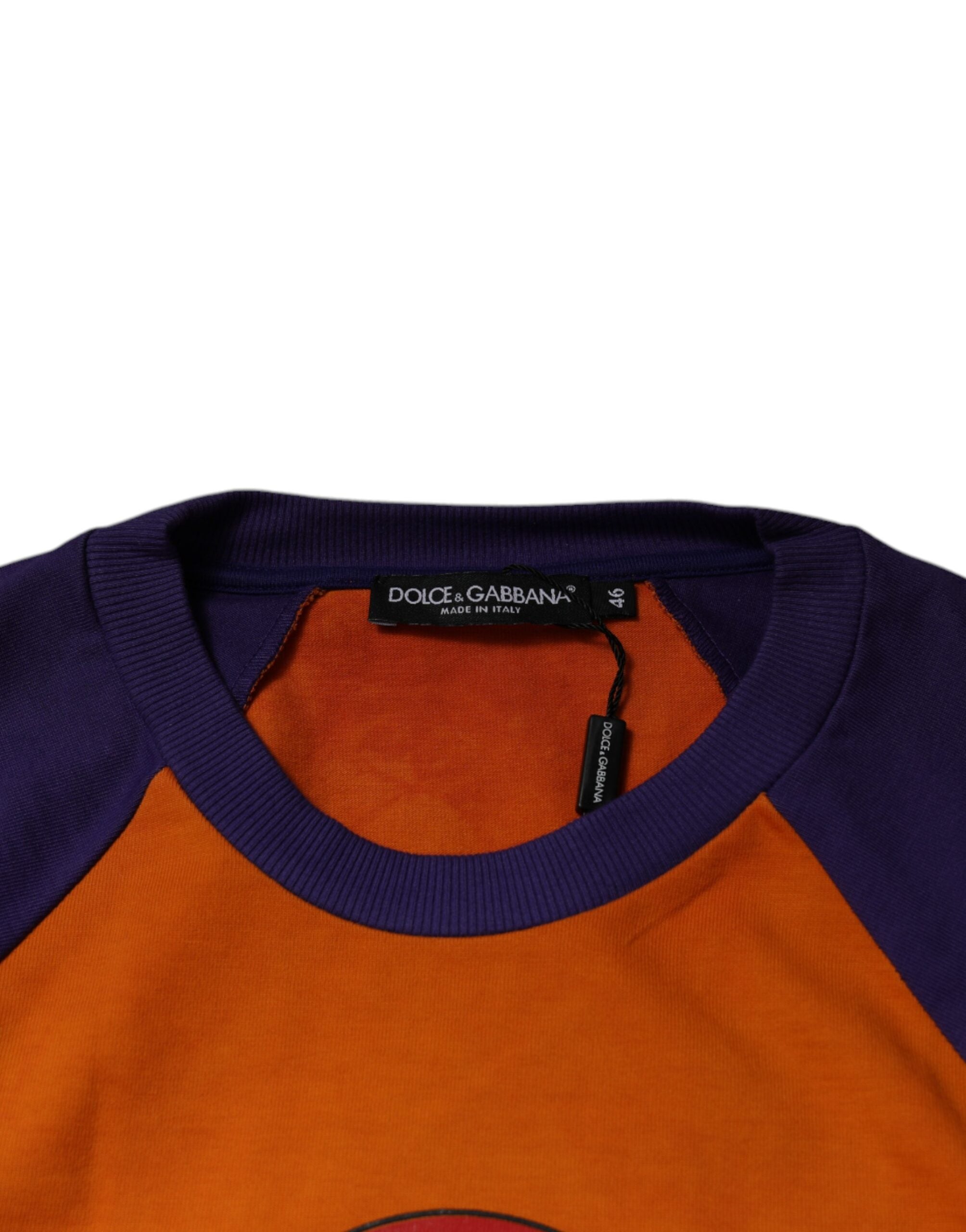 Dolce & Gabbana Orange Purple Graphic Print Short-Sleeve T-Shirt