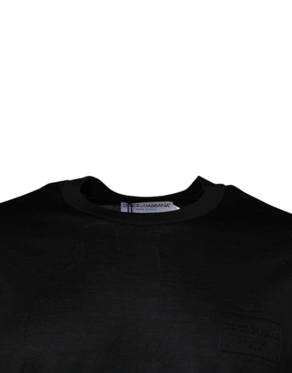 Dolce & Gabbana Black Crew Neck Short Sleeve T-Shirt