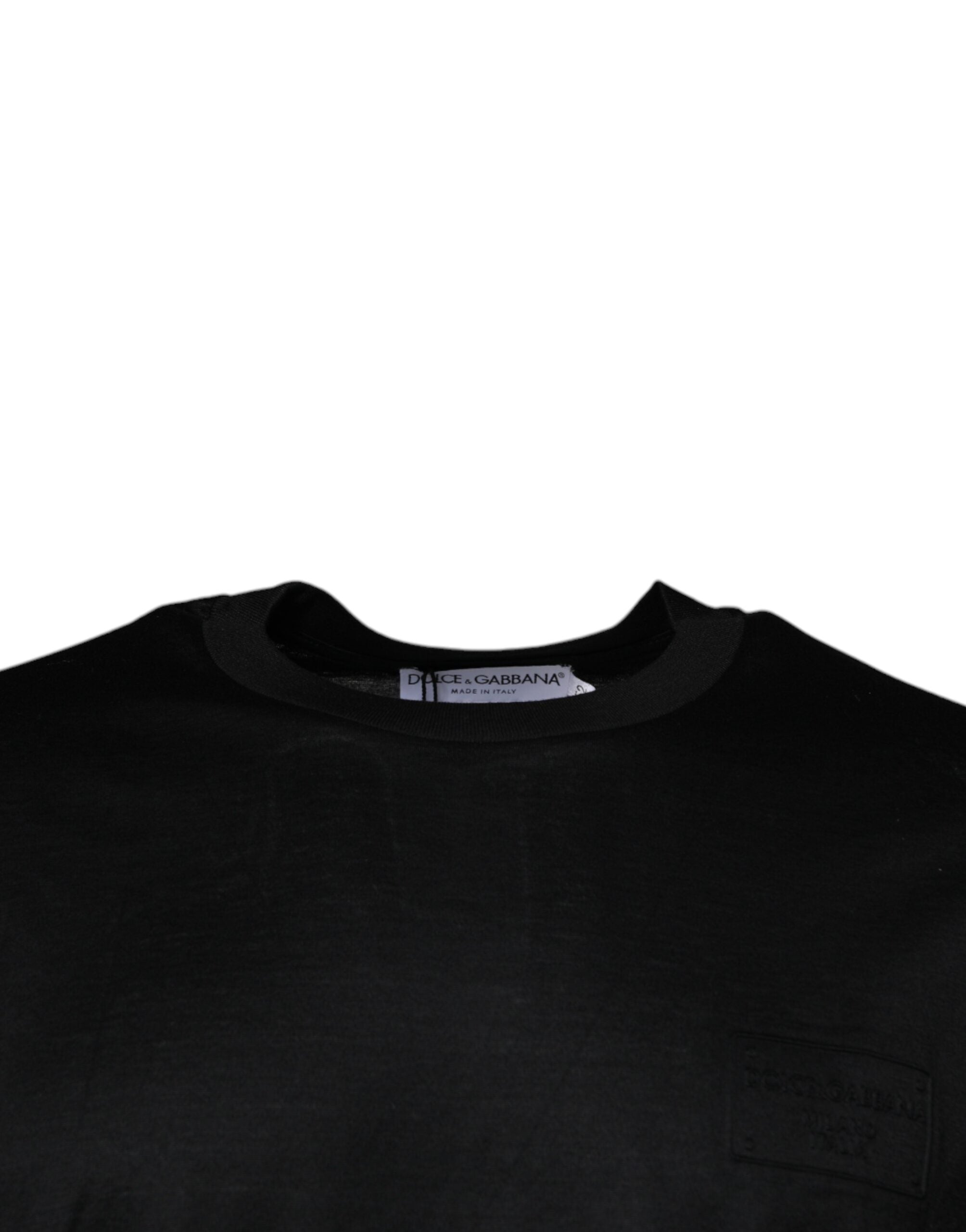 Dolce & Gabbana Black Crew Neck Short Sleeve T-Shirt