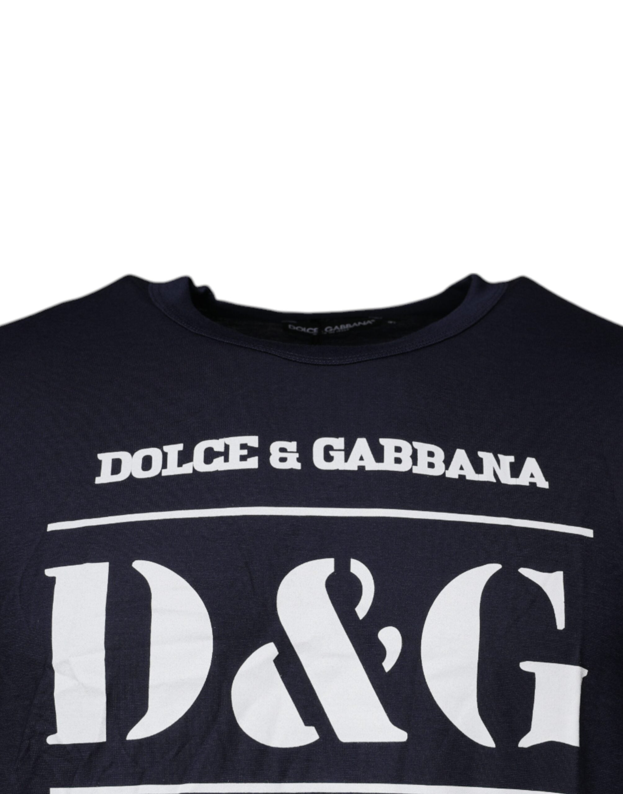 Dolce & Gabbana Blue D&G King Of Love Cotton Crew Neck T-Shirt