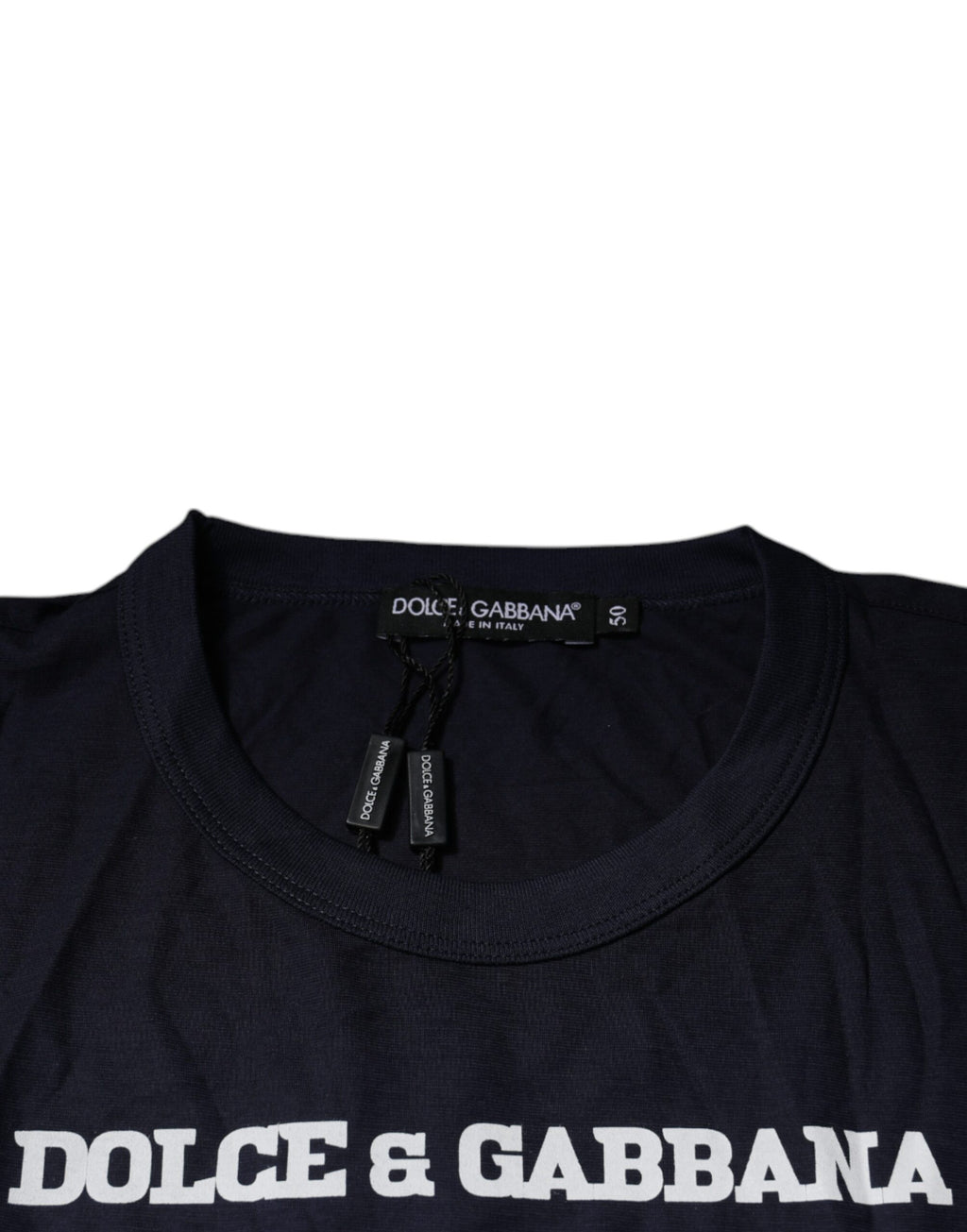 Dolce & Gabbana Blue D&G King Of Love Cotton Crew Neck T-Shirt