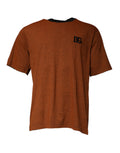Dolce & Gabbana Brown DG Logo Cotton Crew-Neck T-Shirt