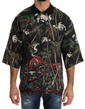 Dolce & Gabbana Schwarzes Vulkan Sizilien Kurzarm T-Shirt