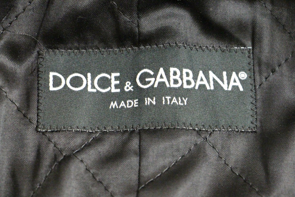 Dolce & Gabbana Grey Double-Breasted Coat Jacket