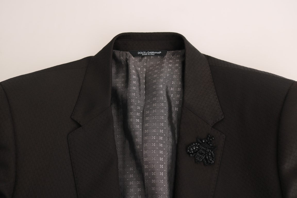 Dolce & Gabbana Braun Wolle Kristall Biene Slim Fit MARTINI