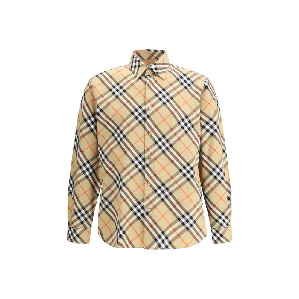 Burberry Beige Patterned Cotton Shirt