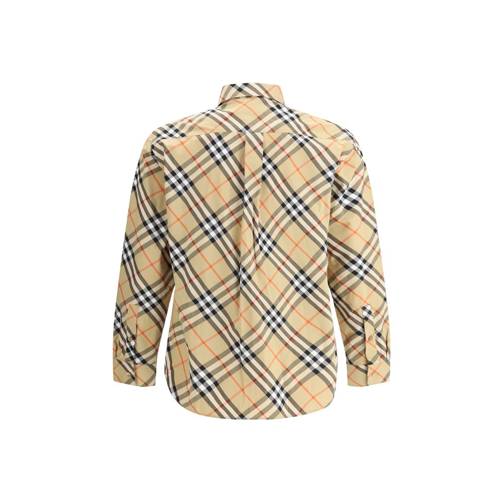 Burberry Beige Patterned Cotton Shirt