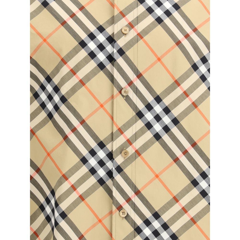 Burberry Beige Patterned Cotton Shirt