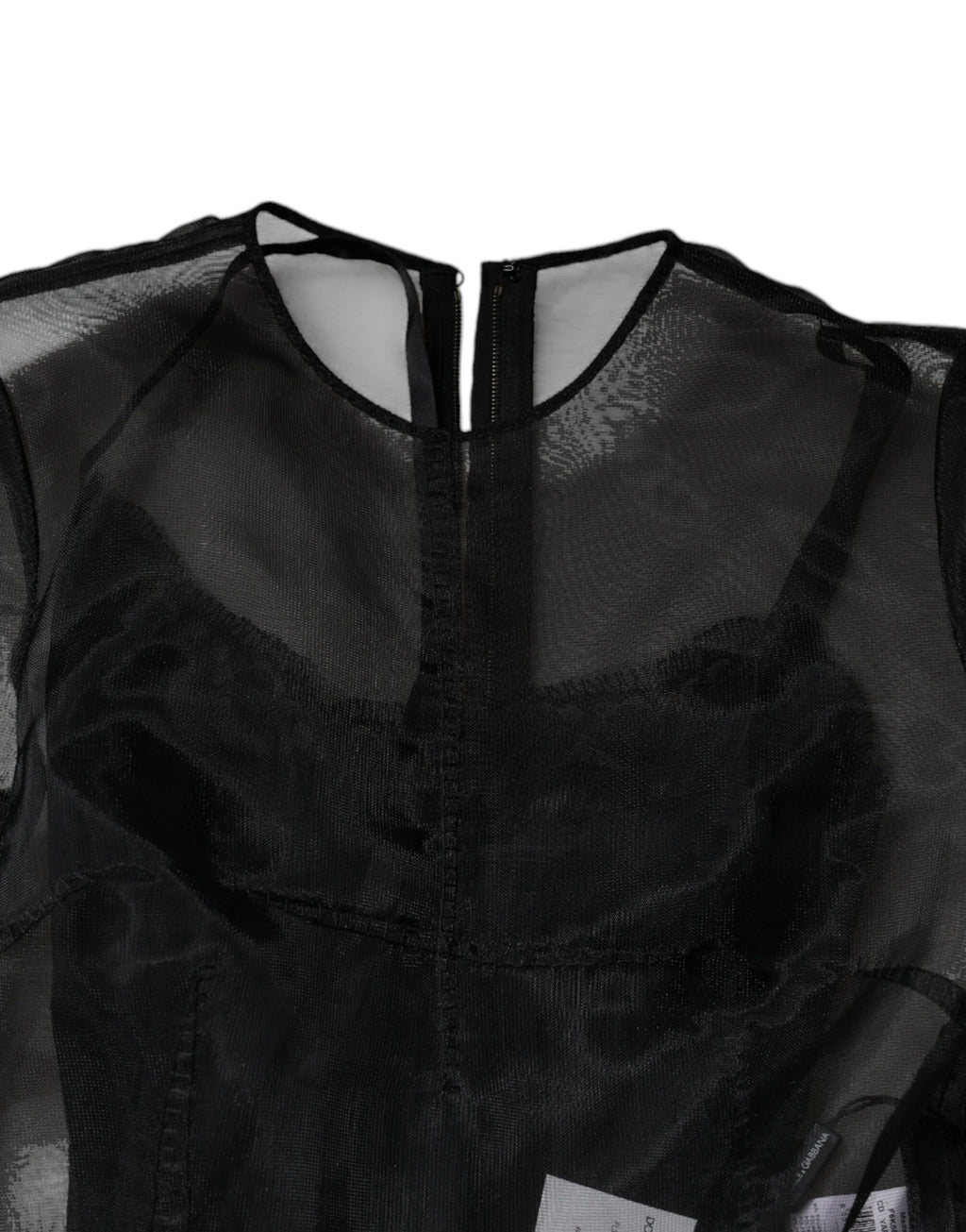 Dolce & Gabbana Schwarzes Tüll A-Linie Midi Cocktailkleid Kleid