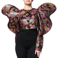 Dolce & Gabbana Gekürzte Jacke aus mehrfarbigem Blumen-Jacquard