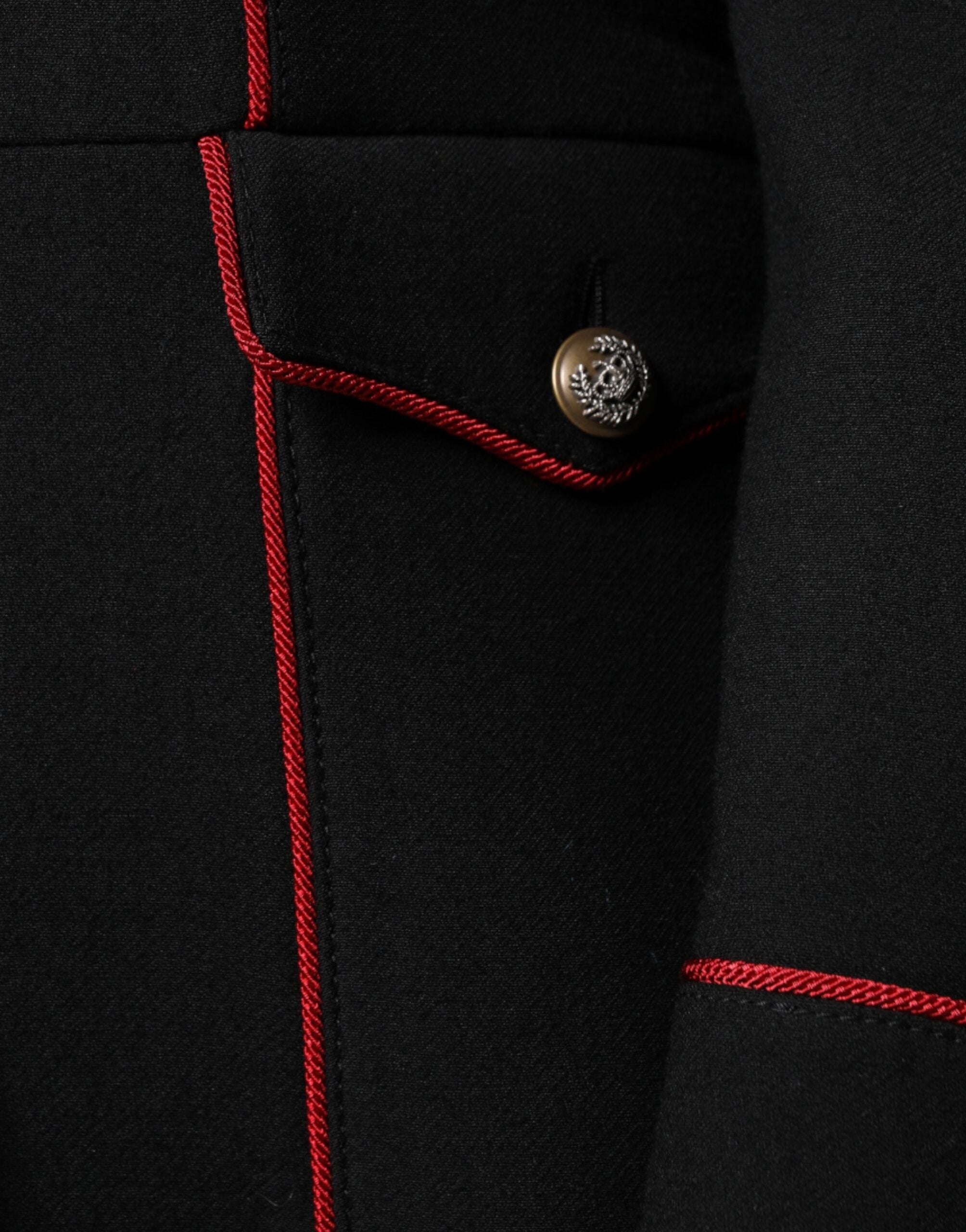 Dolce & Gabbana Schwarzer einreihiger Trenchcoat Jacke