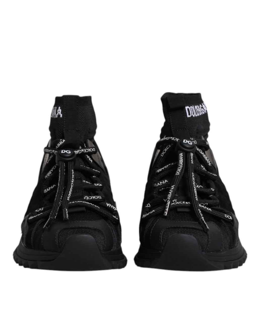 Dolce & Gabbana Schwarz Sorrento Socken Logo Turnschuhe Schuhe