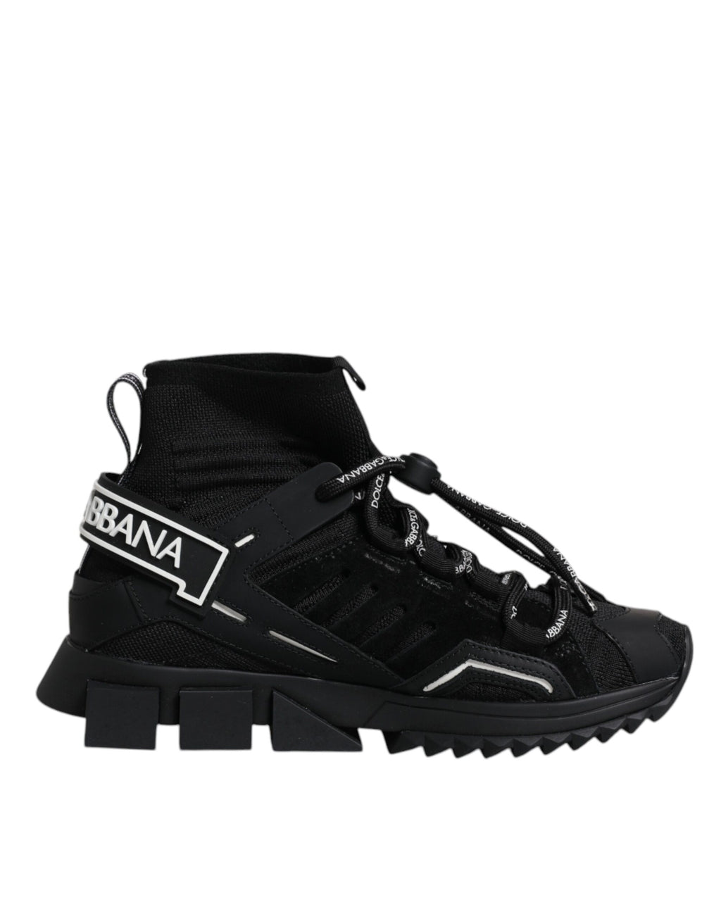 Dolce & Gabbana Schwarz Sorrento Socken Logo Turnschuhe Schuhe
