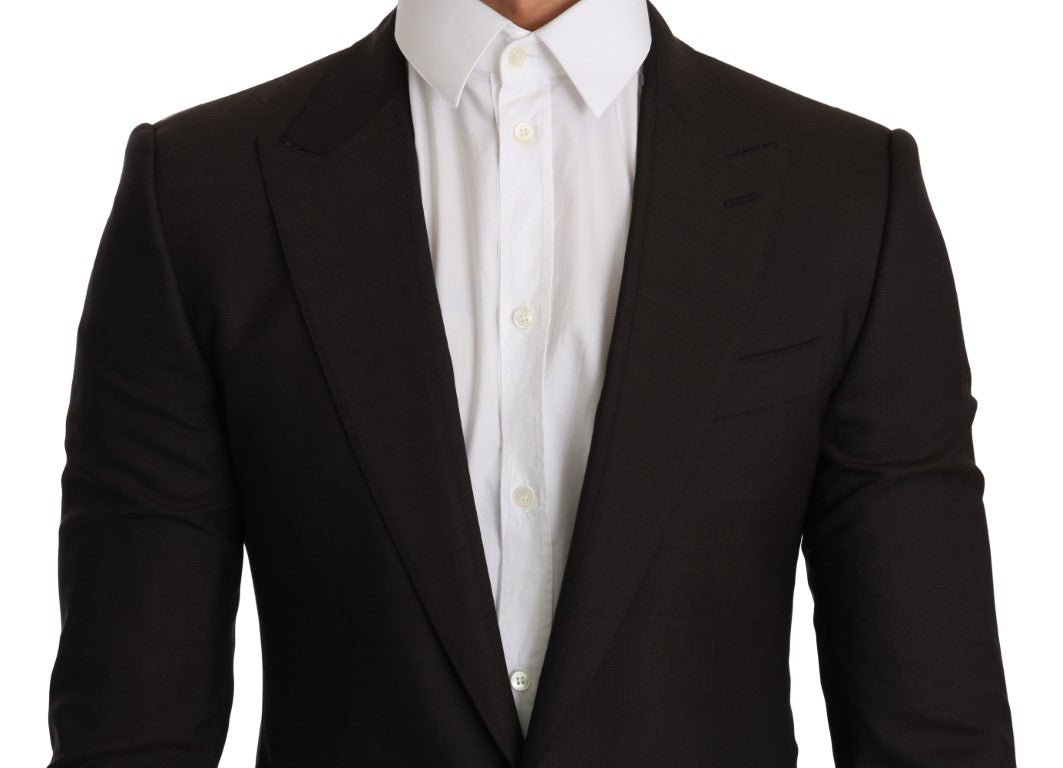 Dolce & Gabbana Braun Wolle SICILIA Jacke Mantel Blazer