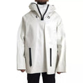 Bottega Veneta Weiße Leder Herren Wasserdichte Jacke Blouson