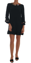 Dolce & Gabbana Crystal Green A-Line Stretch Mini Dress