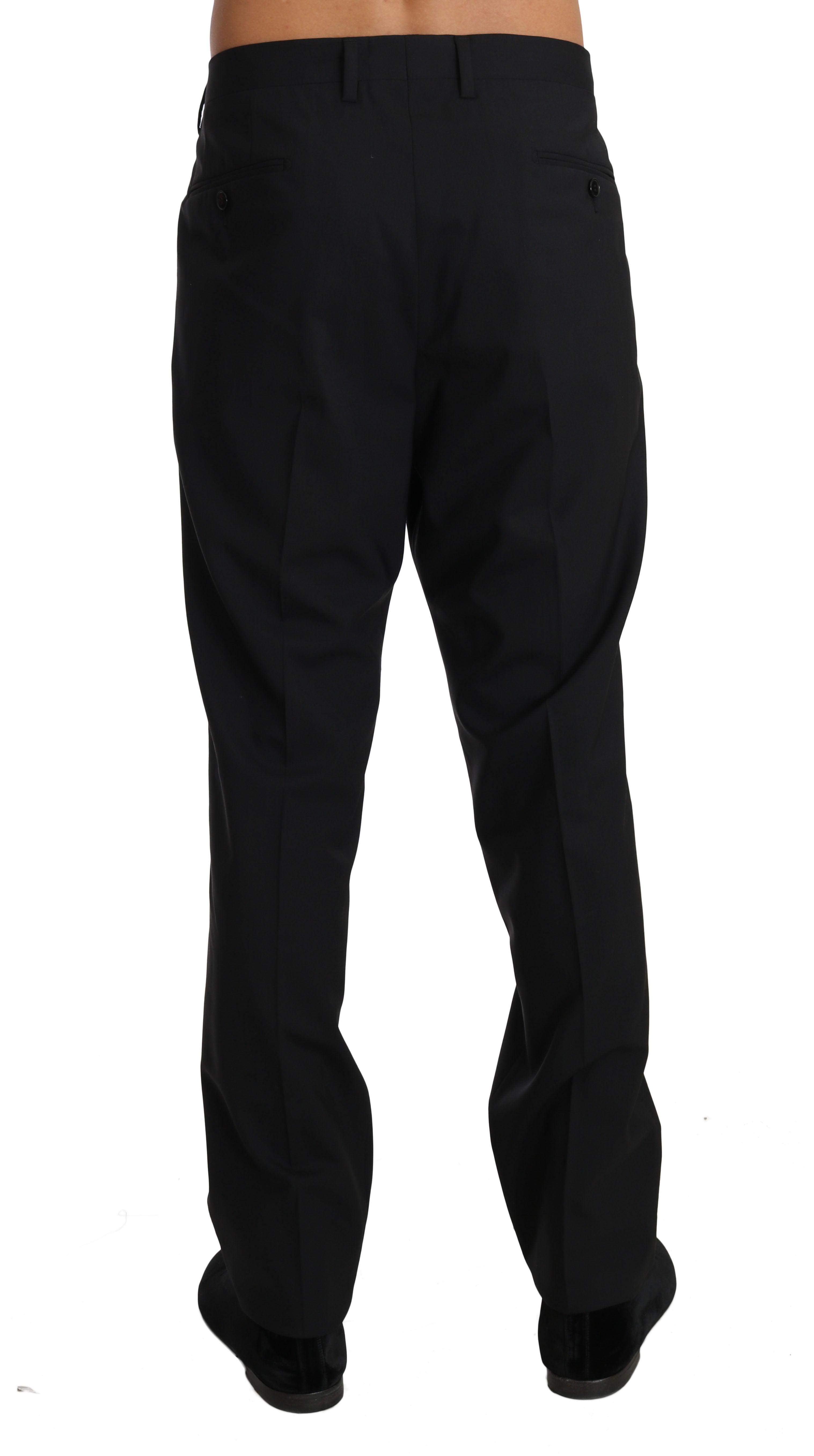 Dolce & Gabbana Schwarze formelle Hose aus Wollstretch