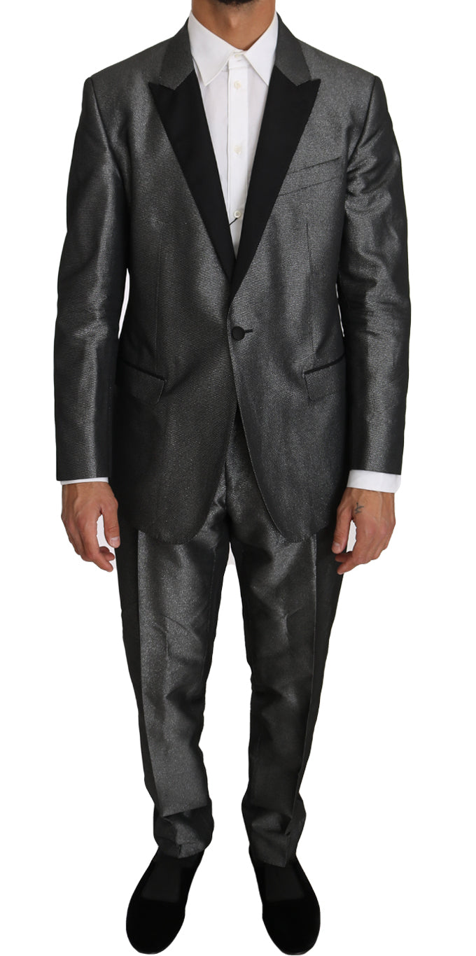 Dolce & Gabbana Grey Patterned MARTINI Suit, 2-piece