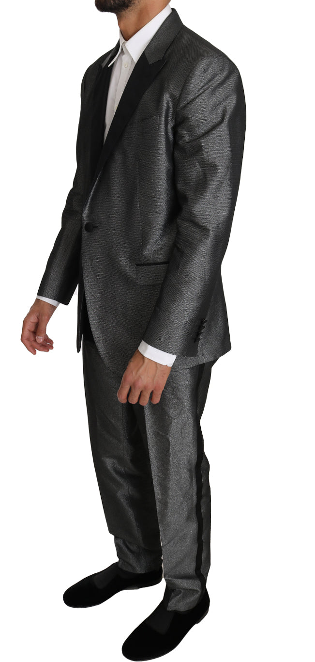 Dolce & Gabbana Grey Patterned MARTINI Suit, 2-piece