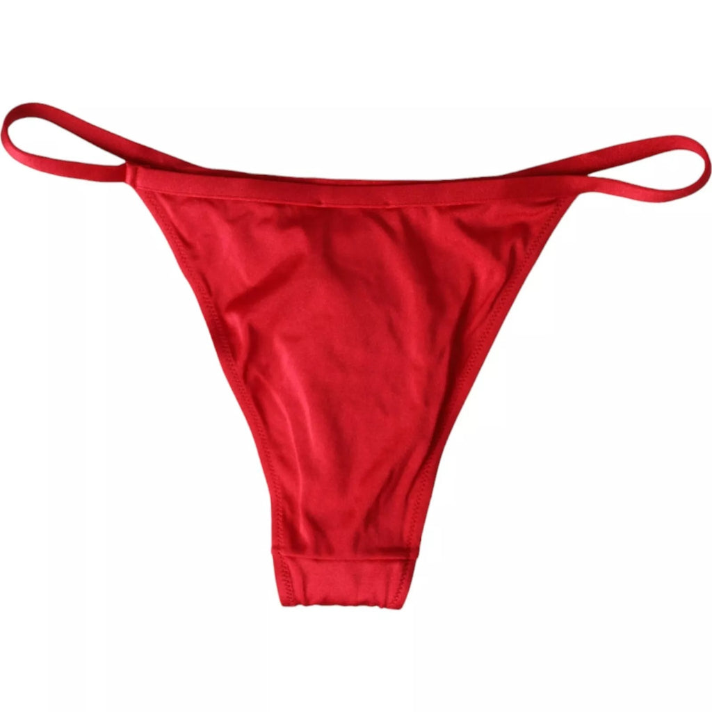 Dolce & Gabbana Red Nylon Stretch Swimwear Bikini Bottom